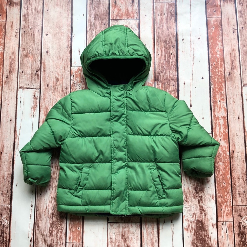 Lime Green Puffy Winter Coat